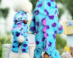 Soft Fleece Dog Cat Jumpsuit Halloween Coat Costumes Pet Overalls Puppy Cat Clothes for Small Cat Dog  Pet