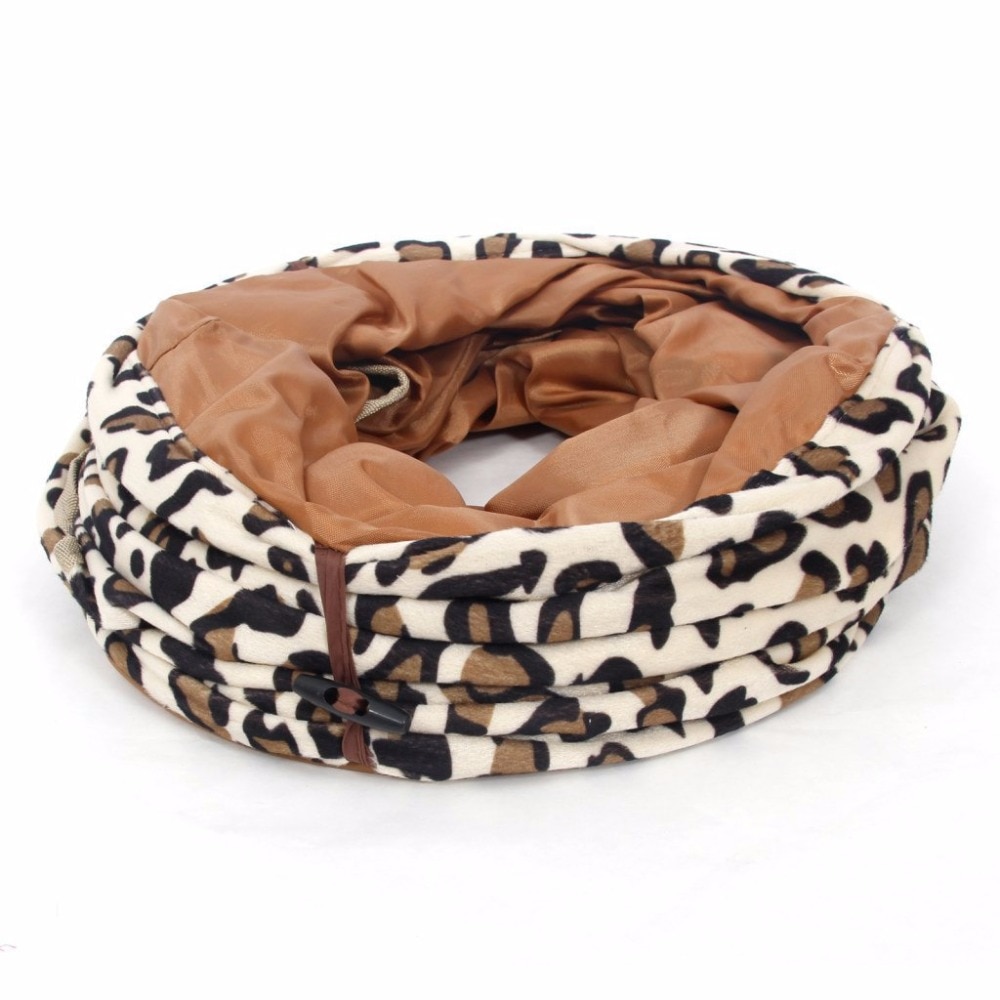 leopard print cat tunnel