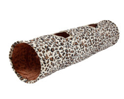 Hot Sale 1.25M Pet Product Cat Tunnel Leopard Print Crinkly Cat Fun 2 Holes Long Tunnel Kitten Toys Pet Playing Living Necessary