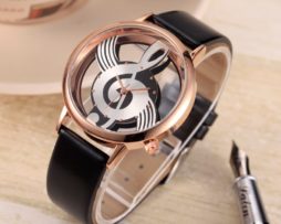 <h1 class="product-title-text">Unique Woman Quartz Analog Hollow Musical Note Style leather WristWatch fashion ladies Gfit Casual watch female Relogio Feminino</h1>